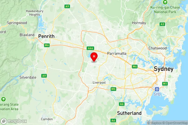 Wetherill Park Industrial, New South Wales Region Map