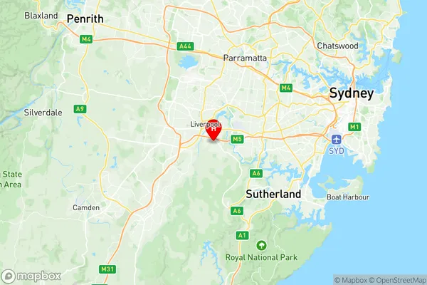 Holsworthy Wattle Grove, New South Wales Region Map