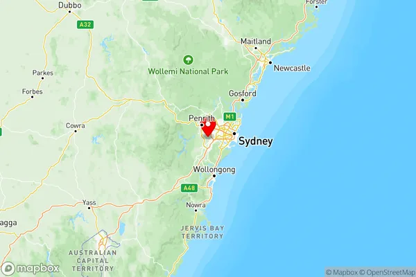 Sydney South West, New South Wales Region Map