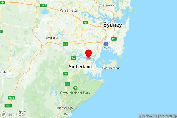 Sylvania Taren Point, New South Wales Region Map