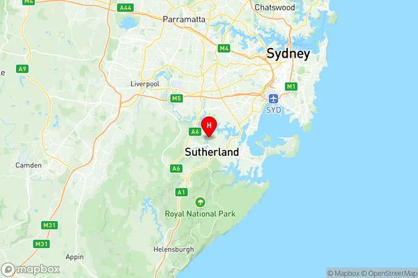 Oyster Bay Como Jannali, New South Wales Region Map