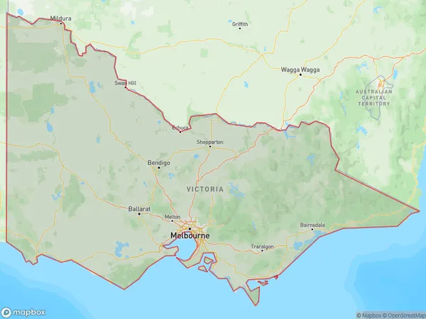 Victoria, Victoria Polygon Area Map