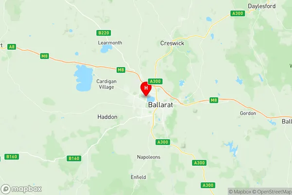 Ballarat, Victoria Region Map
