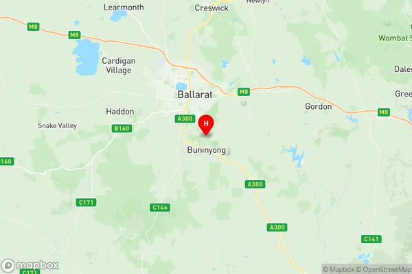 Buninyong, Victoria Region Map