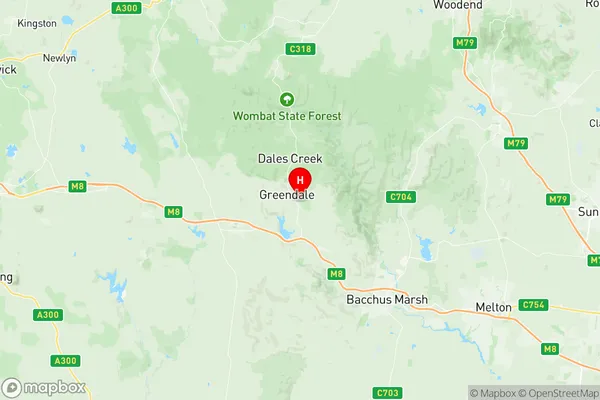 Bacchus Marsh Region, Victoria Region Map