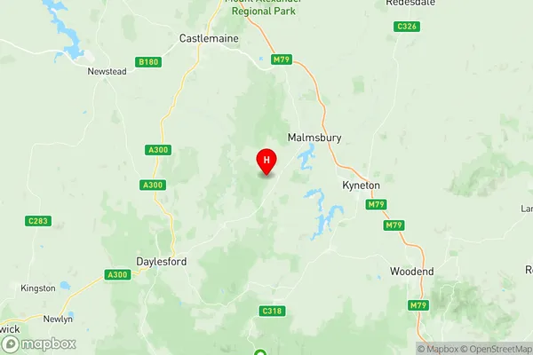 Daylesford, Victoria Region Map