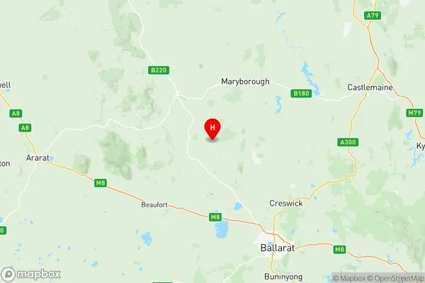 Maryborough Pyrenees, Victoria Region Map