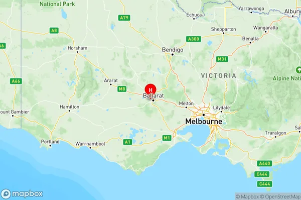 Ballarat, Victoria Region Map