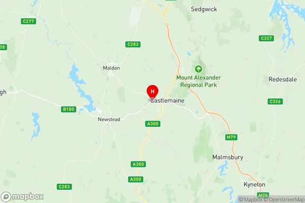 Castlemaine, Victoria Region Map