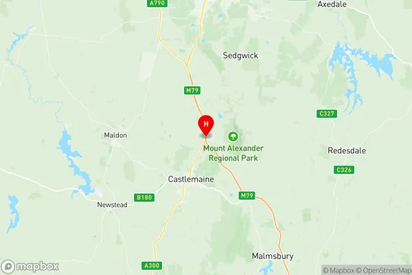 Castlemaine Region, Victoria Region Map