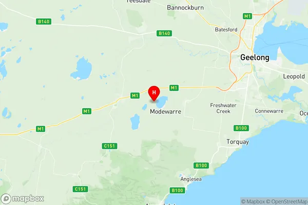 Winchelsea, Victoria Region Map