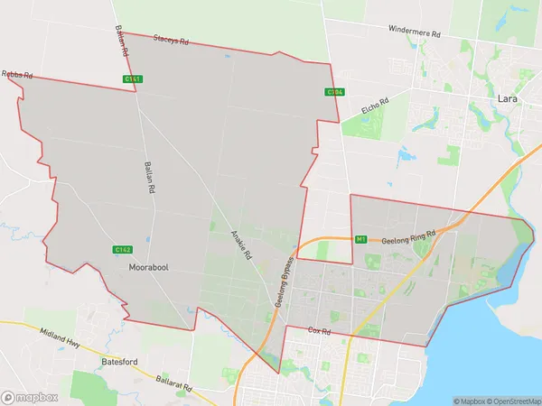 Corio Lovely Banks, Victoria Polygon Area Map