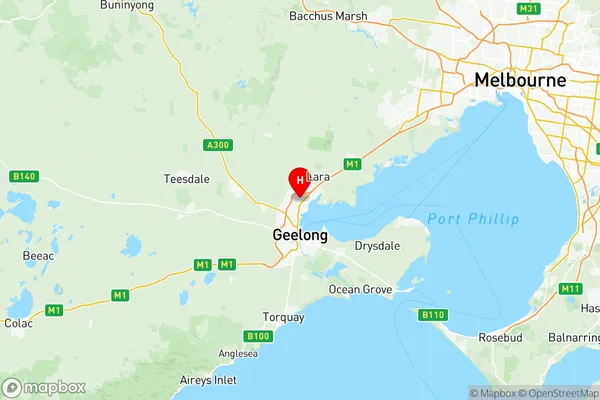 Geelong, Victoria Region Map