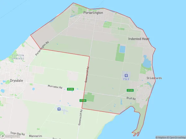 Postal Code 3221 Regions Map for Portarlington