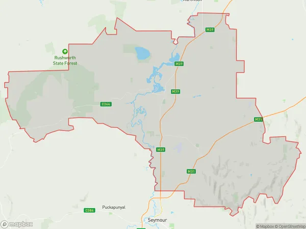 ZipCode 3607 Areas Map for Nagambie