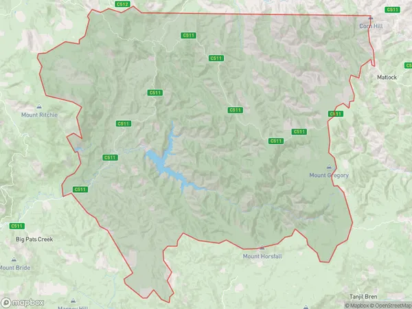 ZipCode 3779 Areas Map for Upper Yarra Valley