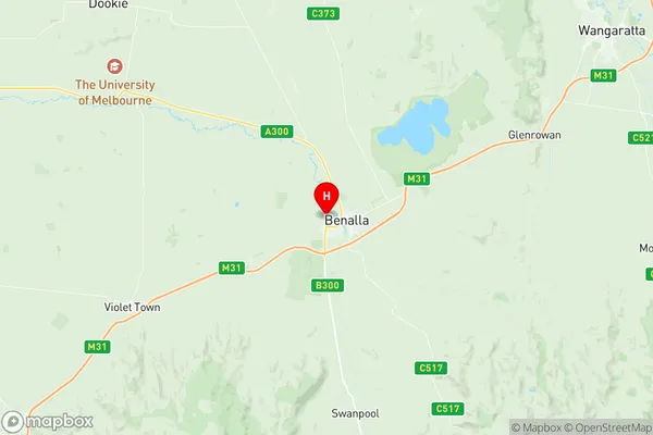 Benalla, Victoria Region Map