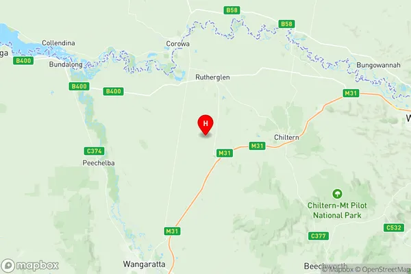 Rutherglen, Victoria Region Map