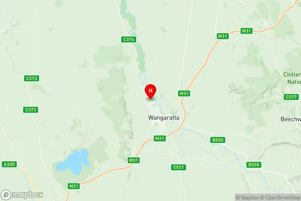 Wangaratta, Victoria Region Map