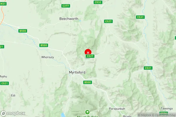 Myrtleford, Victoria Region Map