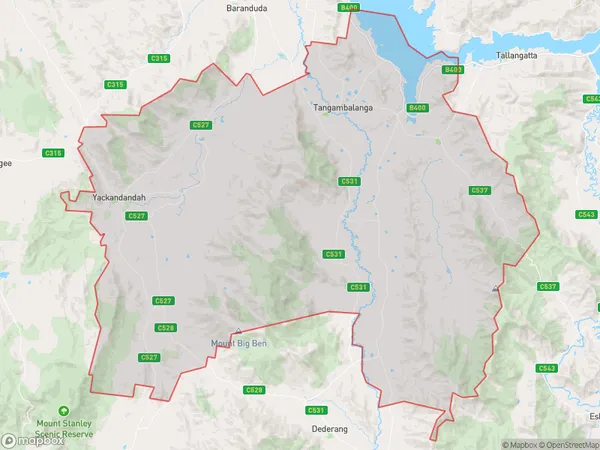 Yackandandah, Victoria Polygon Area Map