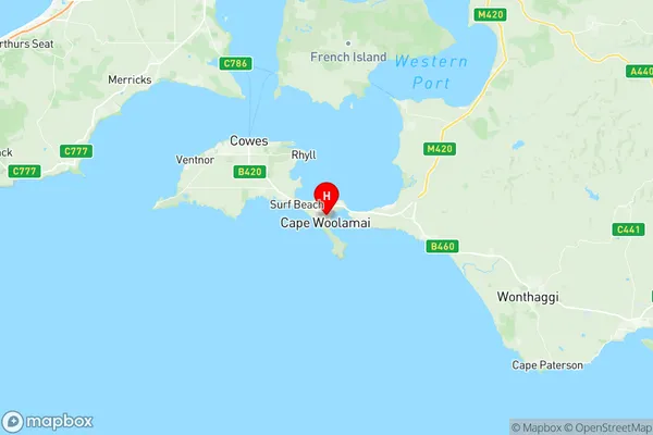 Phillip Island, Victoria Region Map