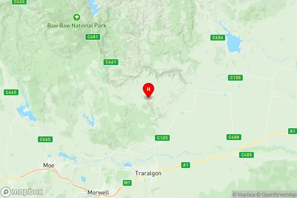 Yallourn North Glengarry, Victoria Region Map
