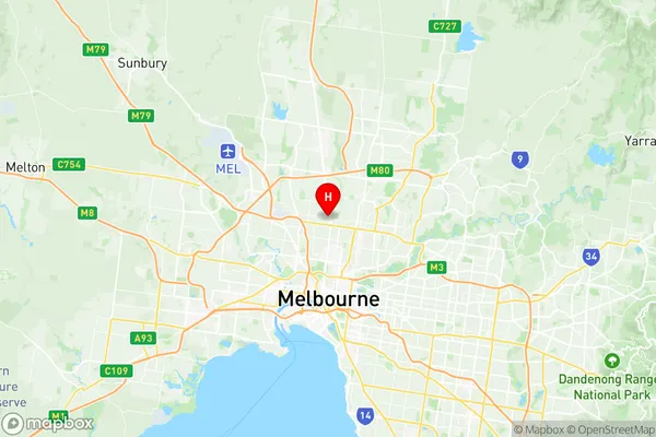 Coburg, Victoria Region Map