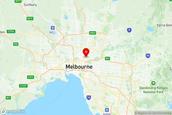 Northcote, Victoria Region Map