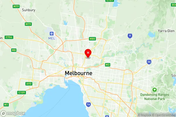 Thornbury, Victoria Region Map