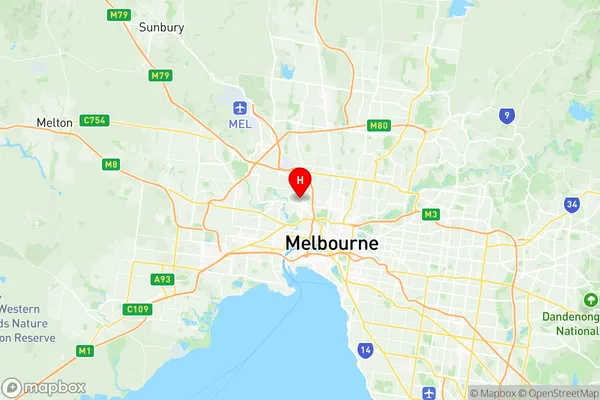 Moonee Ponds, Victoria Region Map