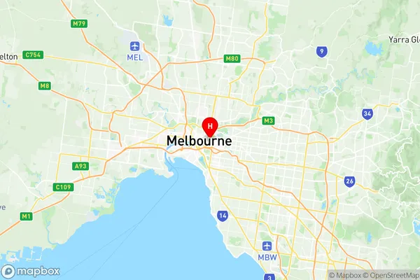 East Melbourne, Victoria Region Map