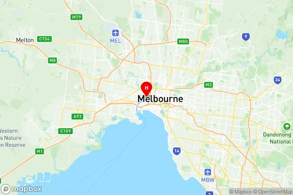 West Melbourne, Victoria Region Map