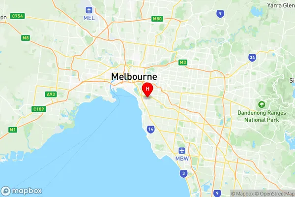 St Kilda East, Victoria Region Map