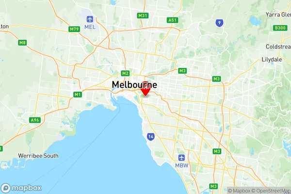 South Yarra East, Victoria Region Map