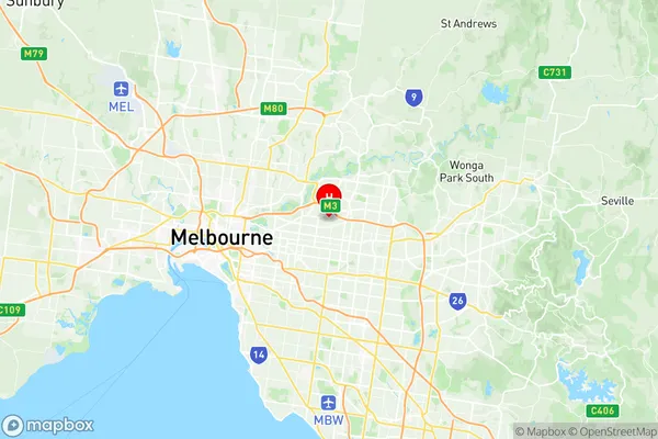 Balwyn North, Victoria Region Map