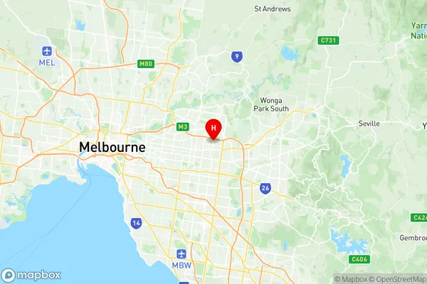 Blackburn, Victoria Region Map