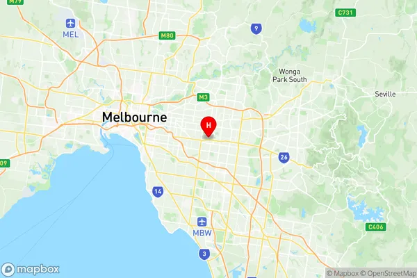 Burwood, Victoria Region Map
