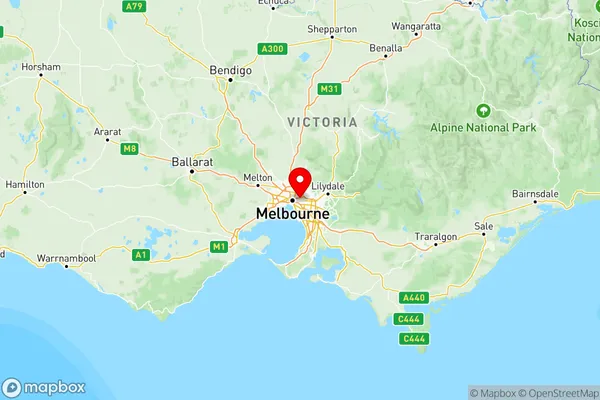 Melbourne Inner East, Victoria Region Map