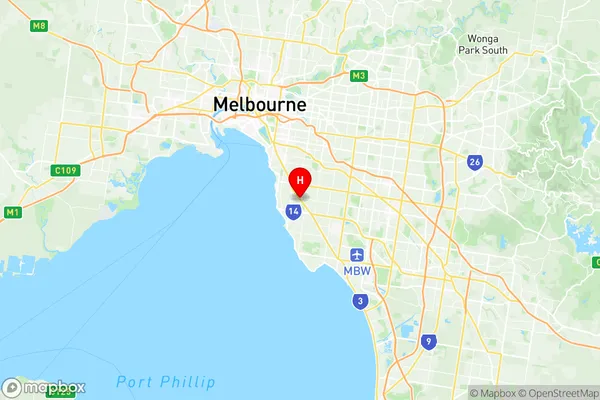 Brighton East, Victoria Region Map