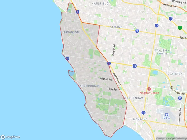 Bayside, Victoria Polygon Area Map