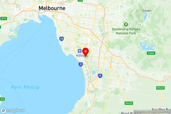 Braeside, Victoria Region Map