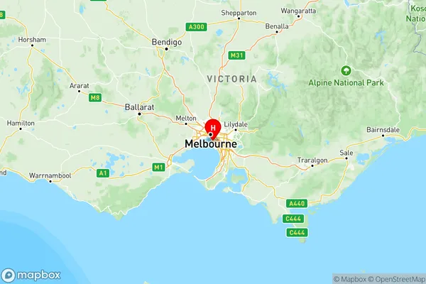 Melbourne Inner South, Victoria Region Map