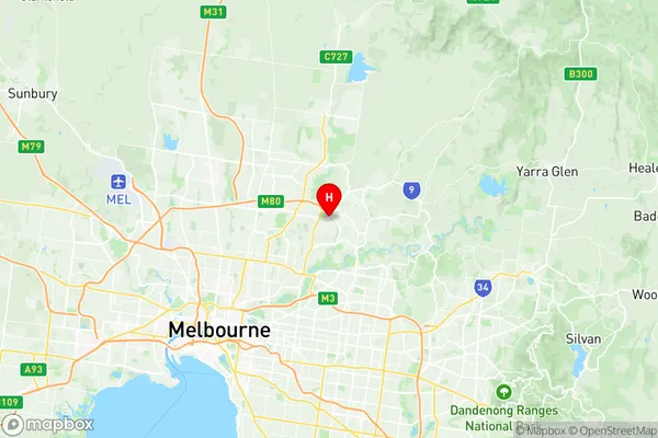 Greensborough, Victoria Region Map