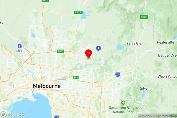 Eltham, Victoria Region Map