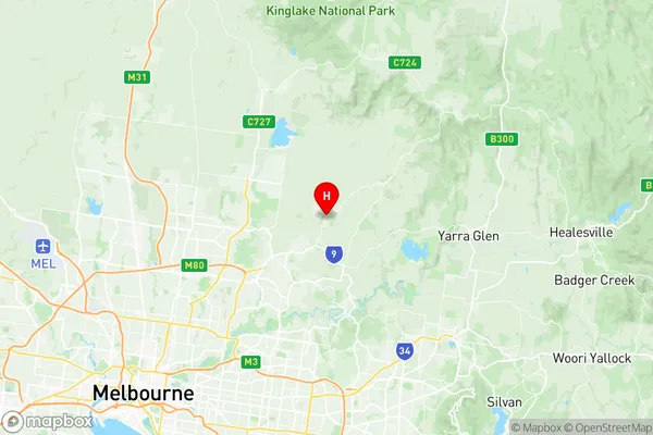 Hurstbridge, Victoria Region Map