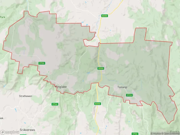 AU PostCode 3757 Suburbs Map for Kinglake