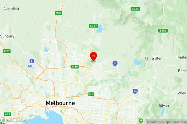Plenty Yarrambat, Victoria Region Map