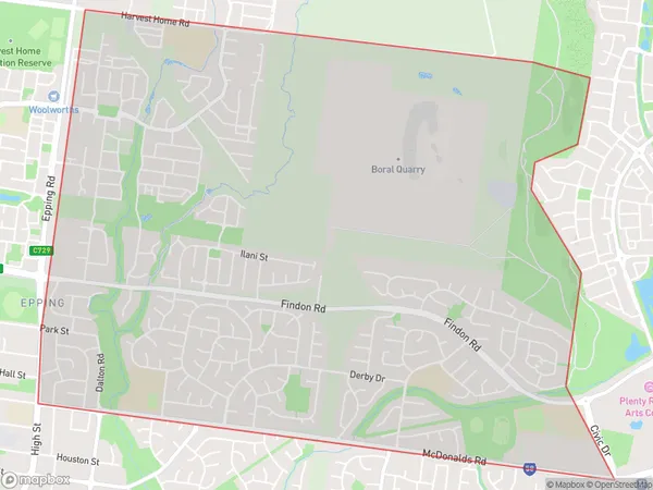 Epping East, Victoria Polygon Area Map