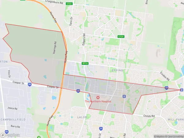 Epping South, Victoria Polygon Area Map